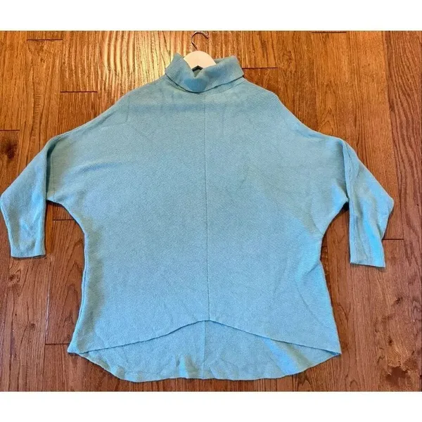 Amazon mint green ribbed cowl neck oversized tunic sweater small - Image 6