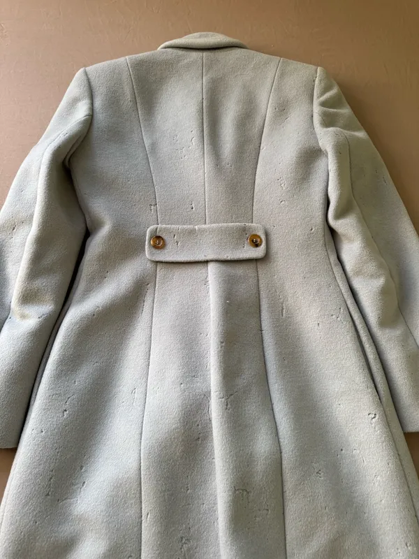 Vintage Anna Molinari Single Breasted Cashmere Wool Coat - Image 9