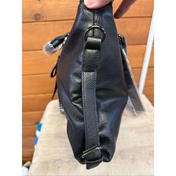 No Brand Black/Grained/Tote/satchel/shoulder bag NWOT - Image 3