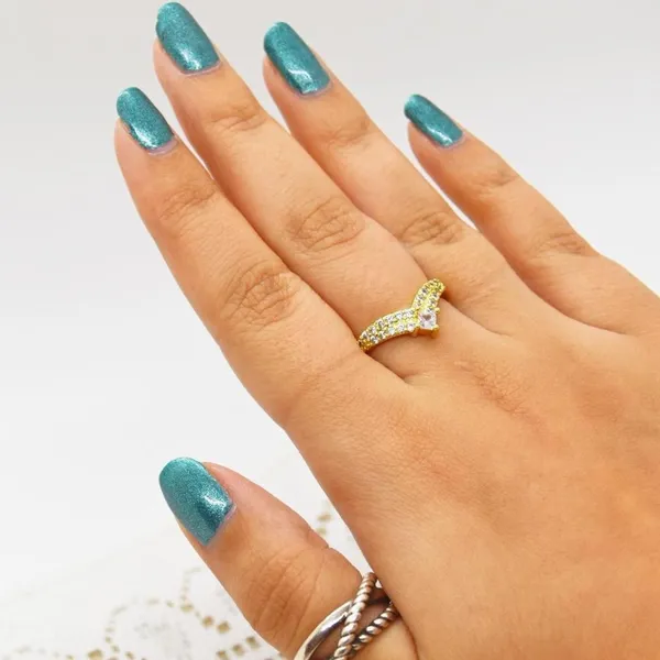 Regal Gold Chevron Ring - Image 2