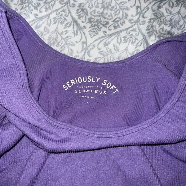 Aerie and Aeropostale Crop top bundle set one shoulder scoop neck seamless size - Image 2