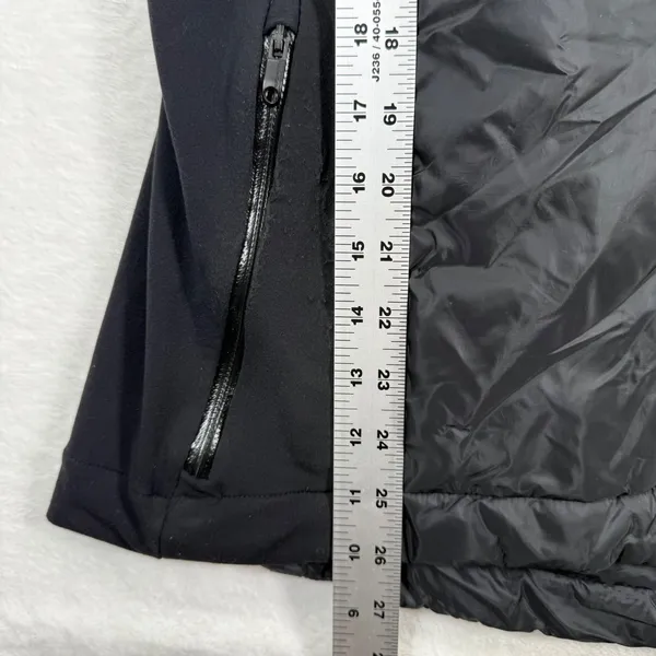 Lululemon Fluff the V Hooded Jacket Black Quilted Puffer Hybrid Full Zip Women L - Image 6