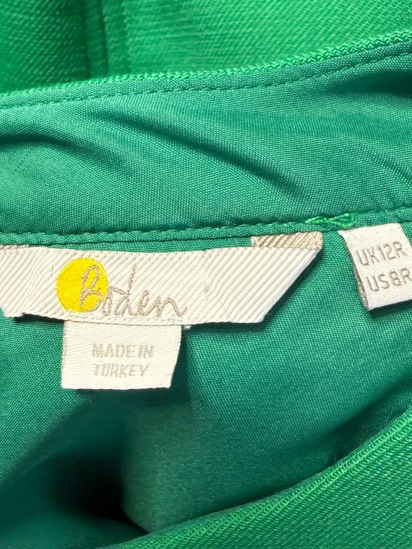 Boden Sleeveless Mini Shift Dress Women's 8R Kelly Green Preppy Cocktail Career - Image 13