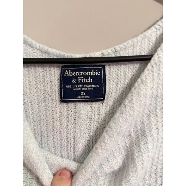 Abercrombie Fitch Women Sweater Knit Pullover Light Blue XS‎ Long Sleeve - Image 4