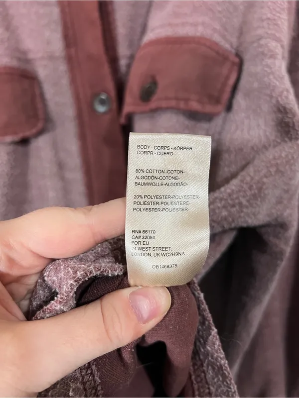 Free People Ruby Jacket in Maroon Reddish Brown Size Medium Elbow Patches - Image 7