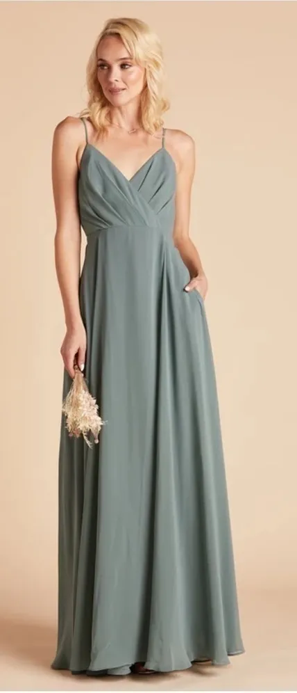 BIRDY GREY Kaia Chiffon Dress In Sea Glass - Image 2