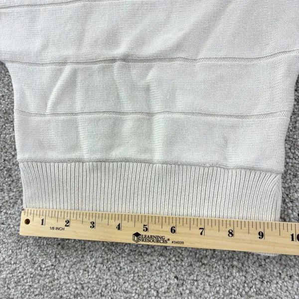 Guess Cream‎ Knit Turtleneck Sweater Balloon Sleeve Cable Knit Casual Retro VTG - Image 7