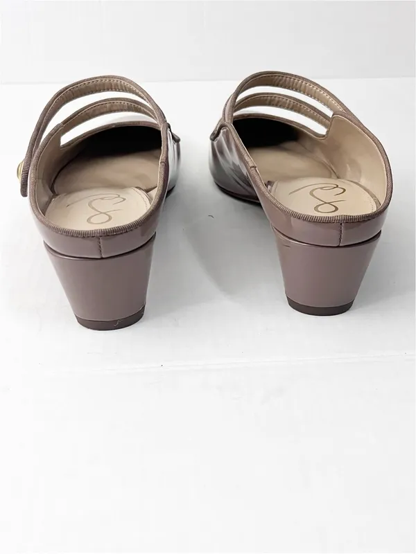 SAM EDELMAN McKenna Nude Patent Leather Strappy Mary Jane Mules Size 9 - Image 10