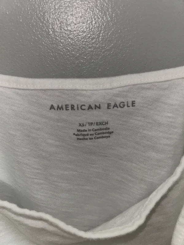 American Eagle Outfitters White Crop Top - Image 2
