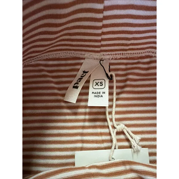 Pact NWT Organic Cotton Mini Skirt Circle Skater Sz XS Striped Pockets A-line - Image 3
