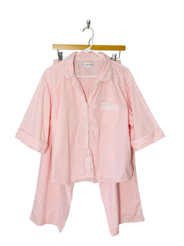 MISS ELAINE Two Piece Pajama Set Pink Size XL - Image 6
