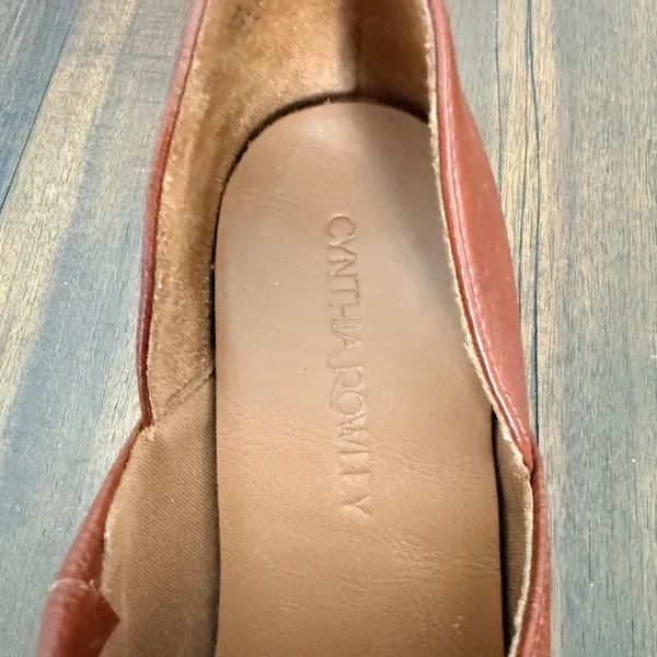 Cynthia Rowley Eddie Cognac Brown‎ D'Orsay Block Heel Booties Womens 7.5M - Image 9