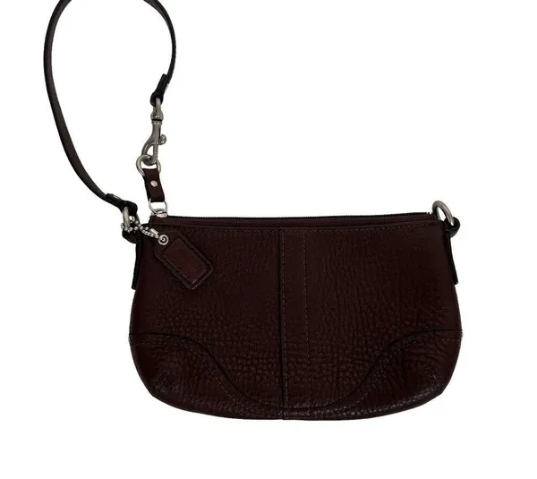 Coach Brown Leather Wristlet Wallet - Image 5