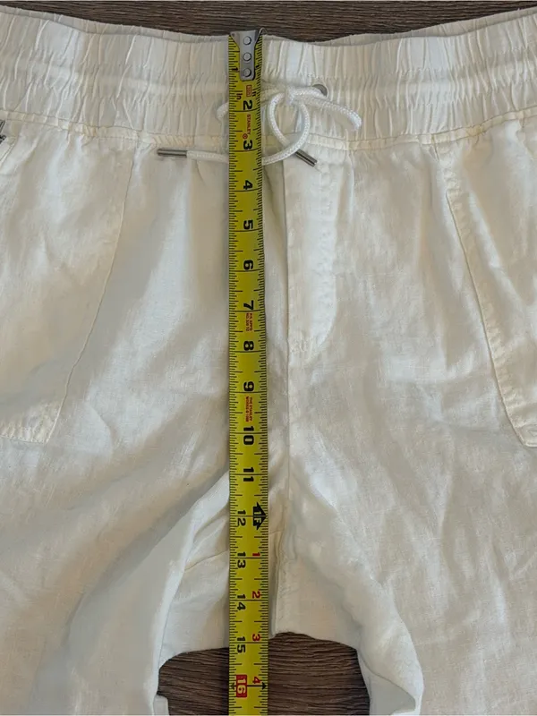 Athlete Cabo Linen Wide Leg Pants Size 18 White - Image 6
