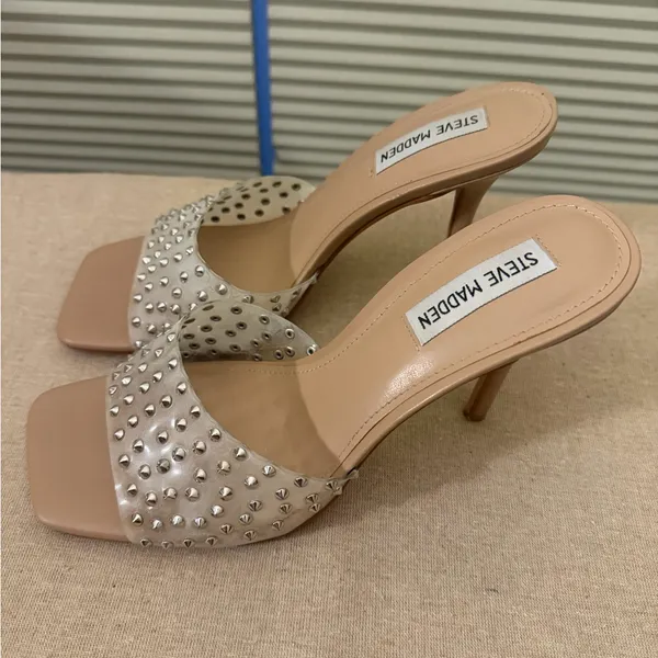 Steve Madden Nude Studded Heels - Image 2