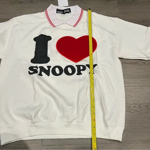 snoopy peanuts white long sleeve sweater tee shirt - Image 5
