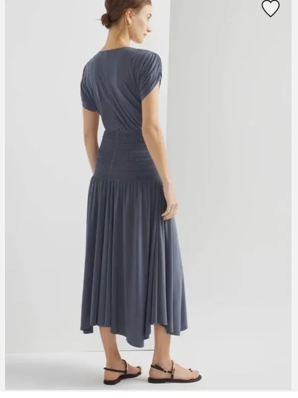 NWOT White House Black Market $140 Matte Jersey Smocked Midi Dress XL - Image 4
