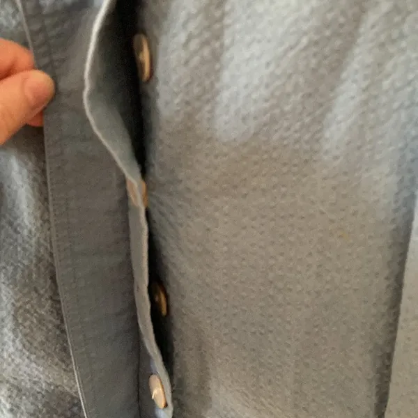 Orvis Vintage 1980s House Dress Maxi Long Button Down Blue Size 14 Casual EUC - Image 11
