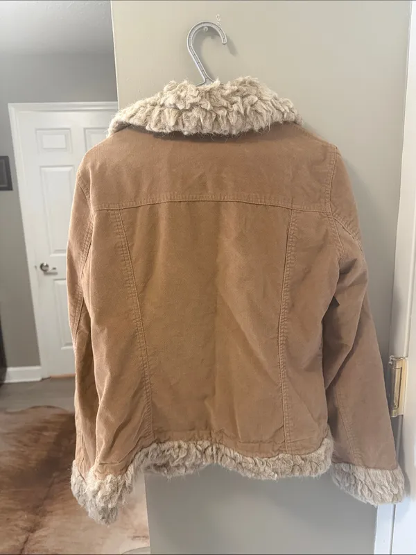Y2K BB Dakota Penny Lane Vintage Faux Shearling Corduroy Jacket XL - Image 6