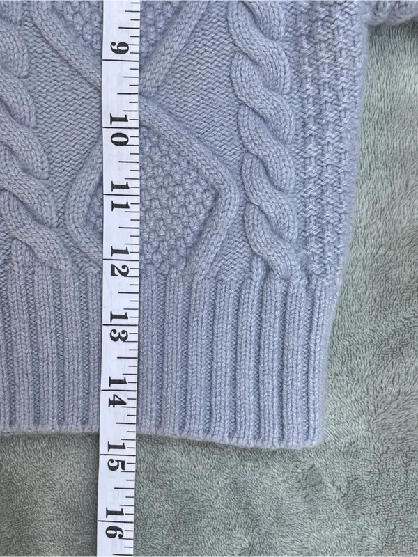 Aritzia Sunday Best Peggy Cropped Sweater grey minimalist coquette romantic 2XS - Image 9