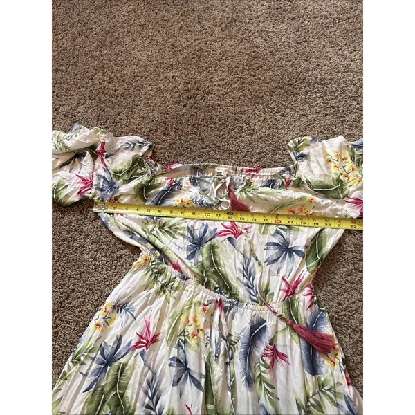 Label Of Love Anthropologie Floral Toscana Smock Maxi Dress XL Boho‎ Coastal - Image 7