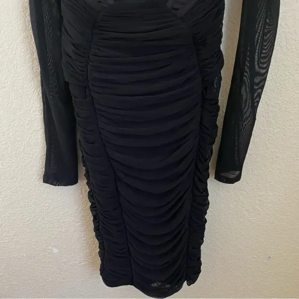 House of CB‎ Freyja black gathered corset dress size XS - Image 6