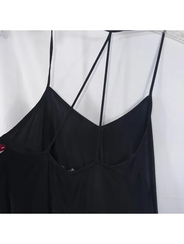ASOS Black Strappy Swing Dress Size 8 - Image 6