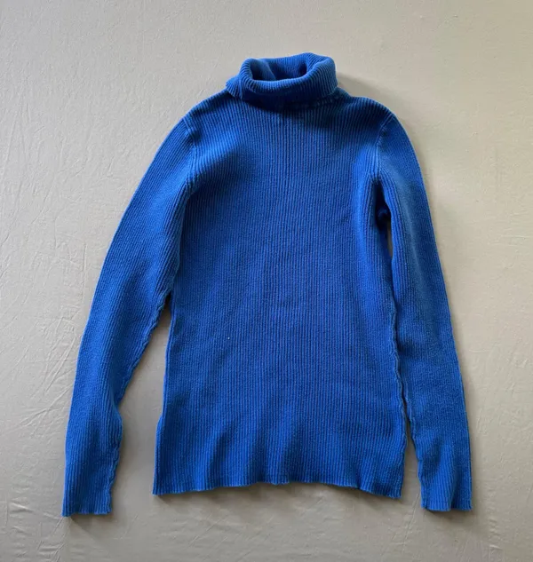 Basic Edition Rib Knit Turtleneck Sweater - Image 2
