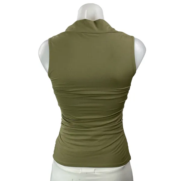 Aritzia Contour Women's Green Sleeveless Square Neck Sculpt Knit Tank Top Size S - Image 3