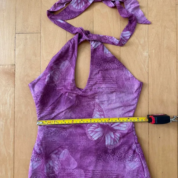 Princess Polly nathaleia purple butterfly backless halter dress - Image 4