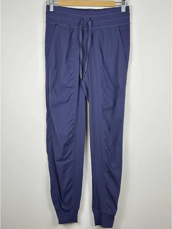 Lululemon Dance Studio Jogger Size 4 Navy Indigo Blue Pinstripe LW5BPJS - Image 4