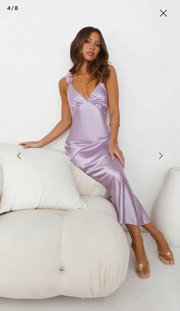 Parties In Spring Hello Molly Satin Maxi Dress - Image 5