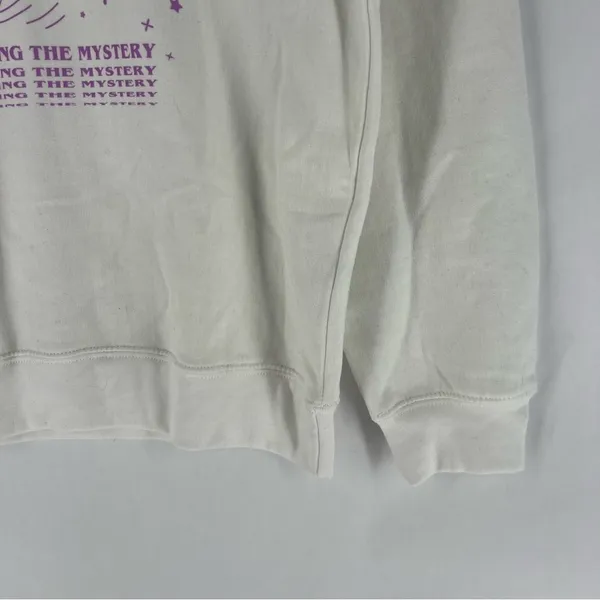 Boohoo White Grateful Sun‎ Sweatshirt Graphic 1992 Zodiac Crewneck M - Image 4