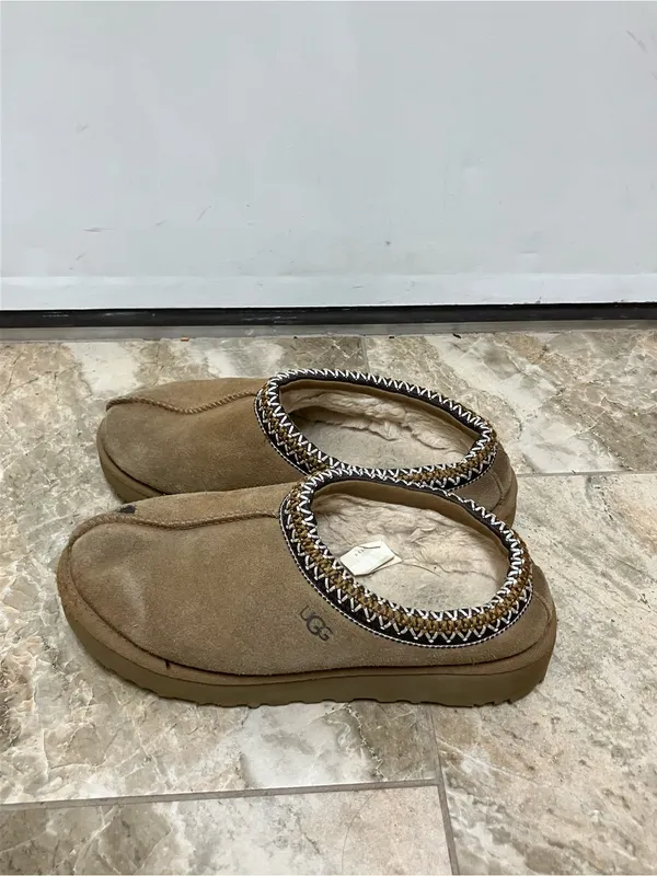 UGG Tasman Chestnut Suede Sheepskin Lined Slip On Slippers Size 6 - Image 3