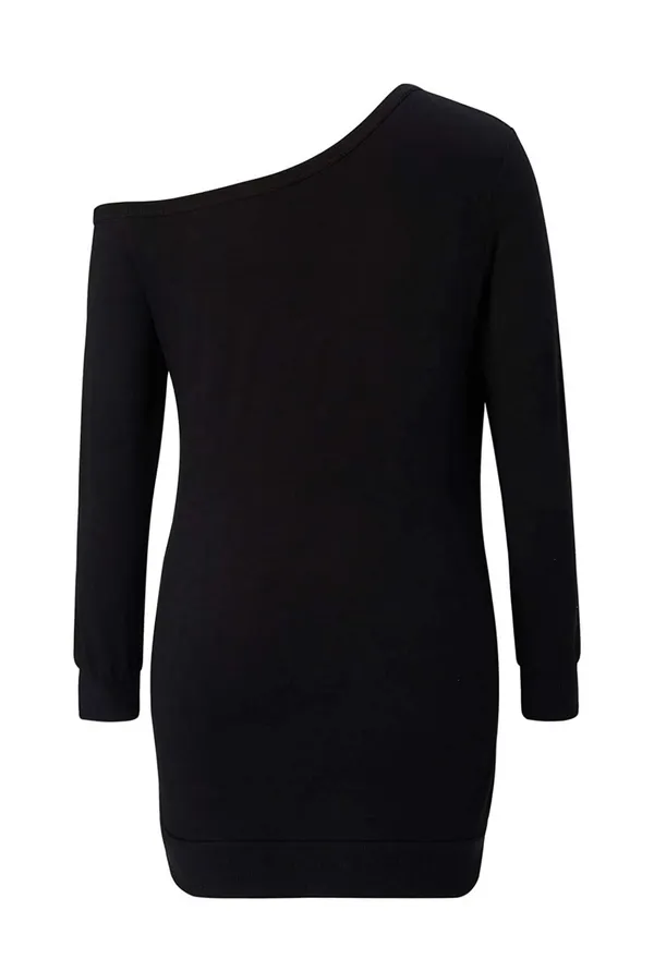 Loveternal Women Halloween Sexy One Off-Shoulder Casual Dress T-Shirt, XXL - Image 2