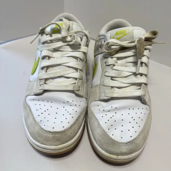 Nike Dunk Low Pro Sneakers Women’s 7.5 White & Bright Cactus Green Tennis‎ Shoes - Image 4