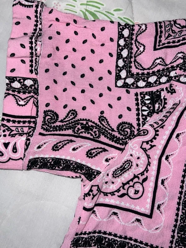 Bershka pink bandana button up shirt. - Image 3
