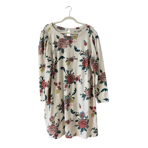 LOFT Floral‎ Shift Dress Plus Size 20 Long Sleeve Knee Length Casual Work - Image 11