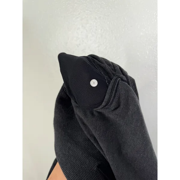 Lululemon Scuba Jogger Gray Charcoal Fleece Sweatpants Ankle Zip Size 8 - Image 4