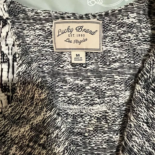 Lucky Brand Long Knit Moto Sweater Jacket Cardigan Size M - Image 8