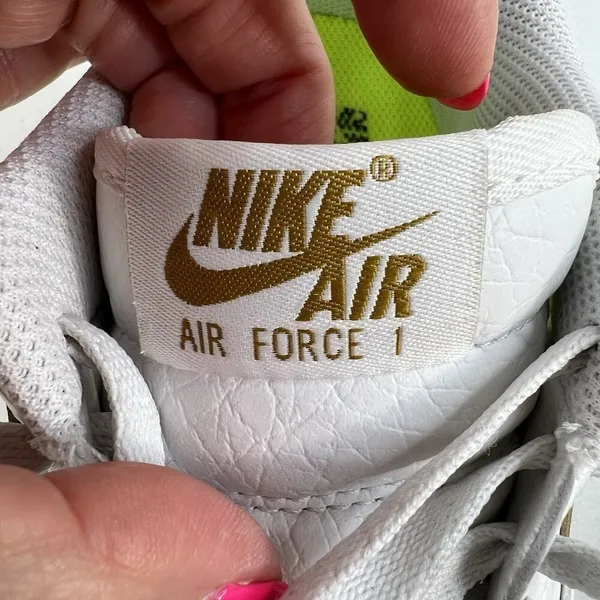 NIKE Size 9.5 Air Force 1 '07 NN Next Nature DV3808-101 Bronzine White Leather‎ - Image 7