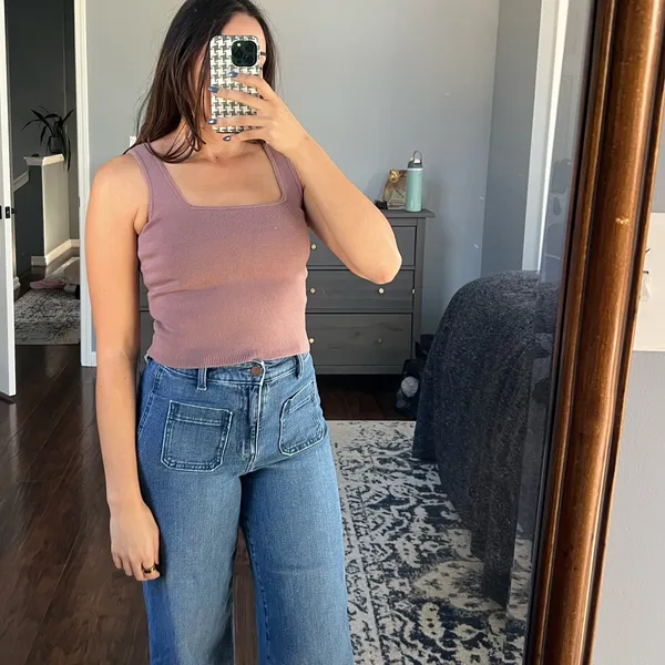 Abercrombie Stretchy Sweater Square Neck Tank Top - Image 6