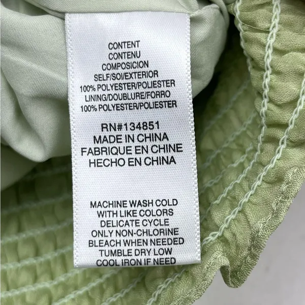 WAYF Secrets Kept Gathered Flutter Sleeve Top‎ XS Green Coquette NEW *TINY FLAW - Image 5