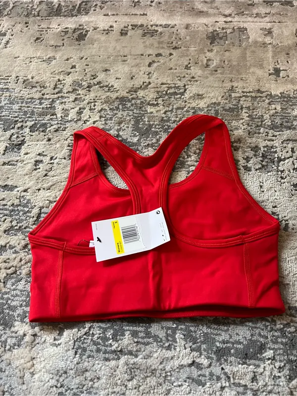 NWT Nike Red Medium Support Non Padded Swoosh 2.0 Sports Bra Size Small - Image 3