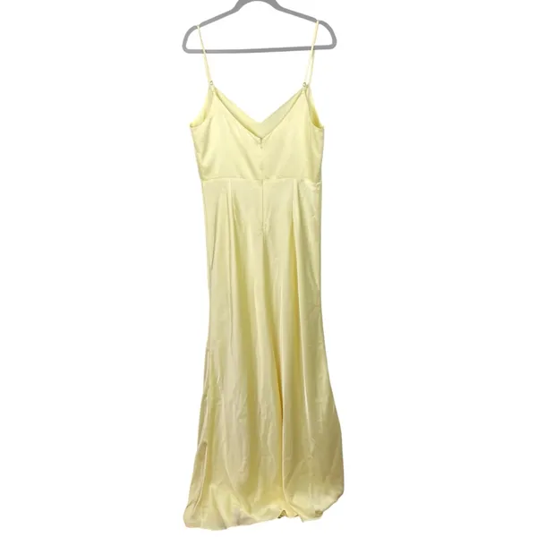 NEW Birdy Grey Jay Matte Satin Dress Lemon Sorbet Yellow Size Large Bridesmaid - Image 9