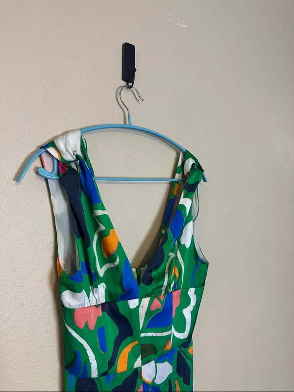 Zara Printed Jumpsuit with Knotted Straps Size XS NWT‎ - Image 6