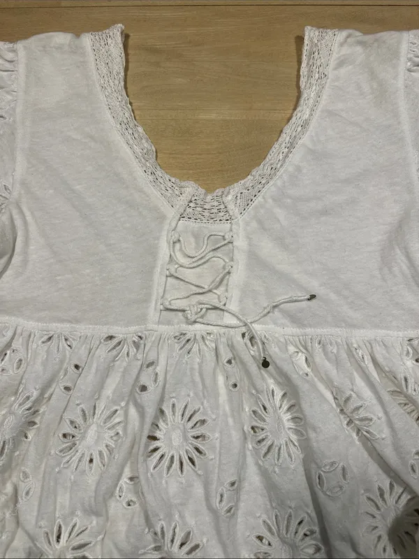 Free People Costa Eyelet Top Sz S - Image 9
