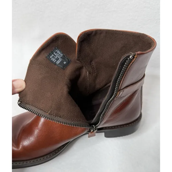 Ecco Sartorelle 25 Mid Ankle Boot Cognac Brown Leather Women Sz 40/9-9.5 Comfort - Image 15
