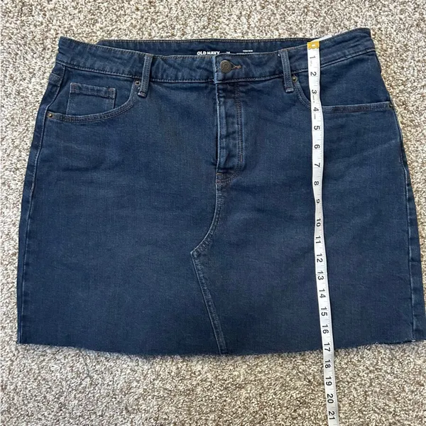 Old Navy High Rise Slim Pockets Jean Denim Mini Skirt 14 - Image 5