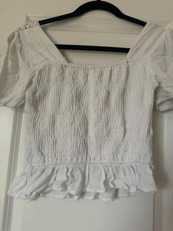 White Crochet Top Size M - Image 5